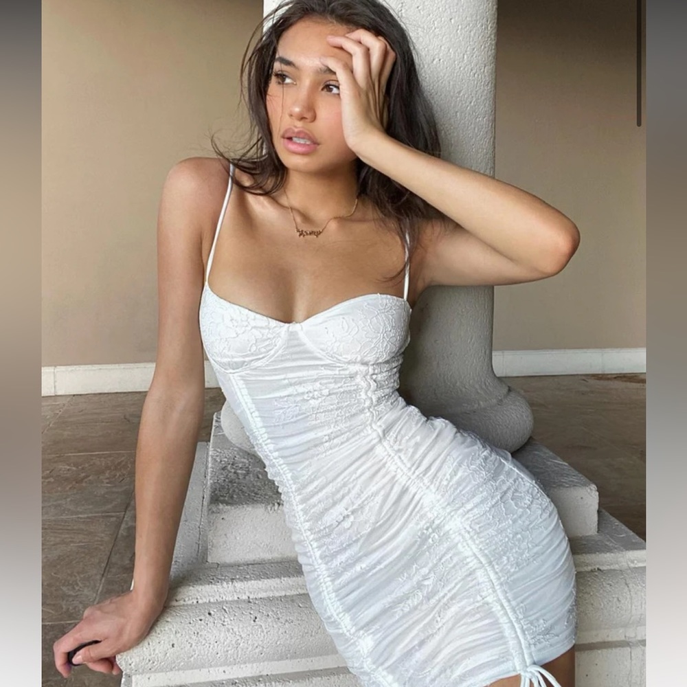 SOLD Princess Polly Chicago Mini Dress in White